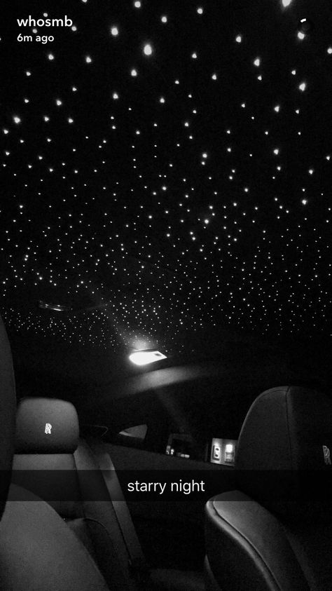 Car Star Ceiling, Black Interior Car Aesthetic, Dark Car Interior, Inside Of Car Aesthetic, Dream Car Interior, Lights In Car, Black Car Interior, Cool Car Gadgets, Luxury Cars Rolls Royce