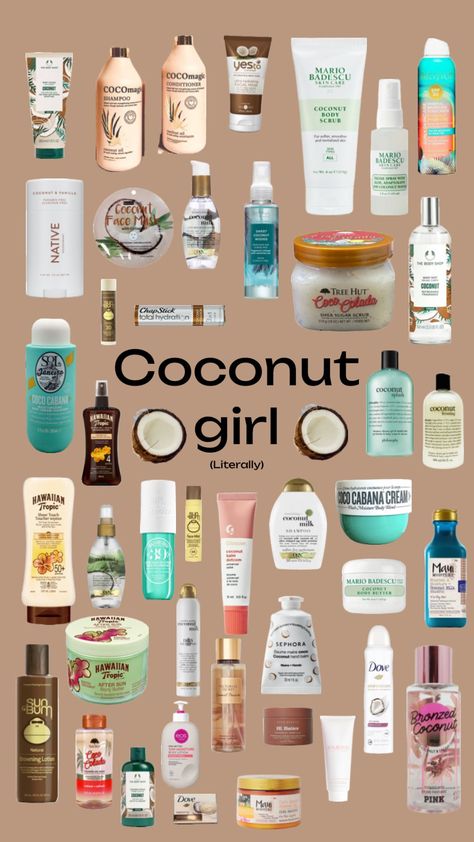 #coconutgirl Coconut Face Mask, Coconut Body Scrubs, Coconut Perfume, Coconut Shampoo, Bath N Body Works, Body Smells, Perfume Scents, Skin Care Items, Coconut Girl