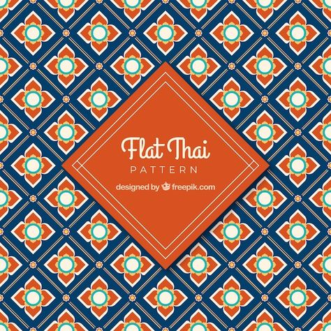 Food Brand Logos, Food Logo Design Inspiration, Thai Design, Thai Pattern, Food Logo Design, Indian Patterns, Luxury Business Cards, Textile Pattern, Thai Art