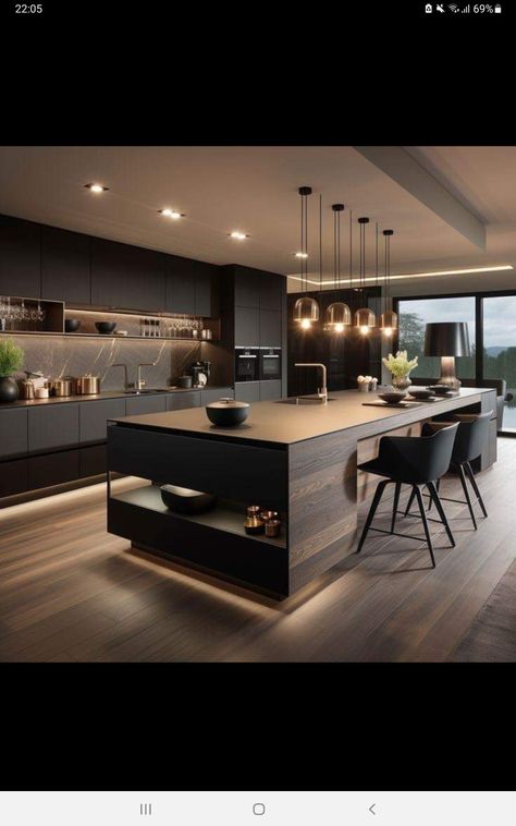 Elegant Kitchen Design, Desain Pantry, Modern Kitchen Cabinet Design, Interior Design Per La Casa, Modern Kitchen Interiors, Kitchen Interior Design Decor, Kitchen Interior Design Modern, Kitchen Design Plans, 아파트 인테리어