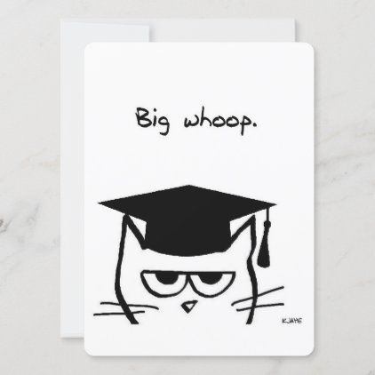 Funny Graduation Announcement Cat Graduation, Funny Graduation Cards, Cool Stationery, Graduation Announcement Cards, Grad Cards, Graduation Funny, Angry Cat, Graduation Announcement, The Graduate