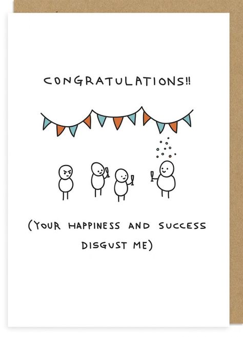 Greeting Card Funny Congratulations Cards, Birthday Msgs, Deer Cards, Greeting Cards Quotes, Birthday Card Sayings, Congrats Card, Funny Greetings, Brutally Honest, Making Greeting Cards