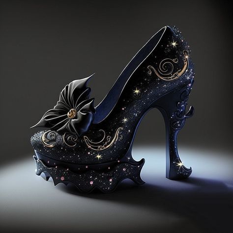 Moon Inspired Shoes, Space Shoes Aesthetic, Moon Heels, Fantasy Heels, Star Heels, Cat Heels, Prince Shoes, Moon Skirt, Space Shoes