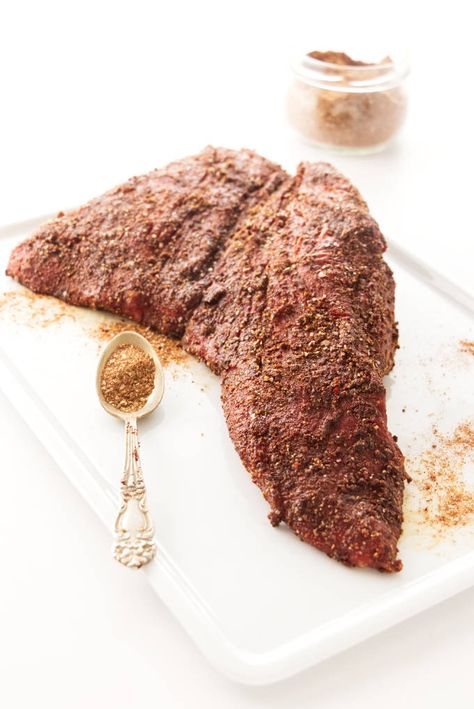 Santa Maria Tri-Tip Rub Tri Tip Rub Recipes, Smoked Brisket Flat Recipe, Smoked Brisket Flat, Tri Tip Rub, Santa Maria Tri Tip, Tri Tip Marinade, Brisket Meat, Brisket Seasoning, Brisket Flat