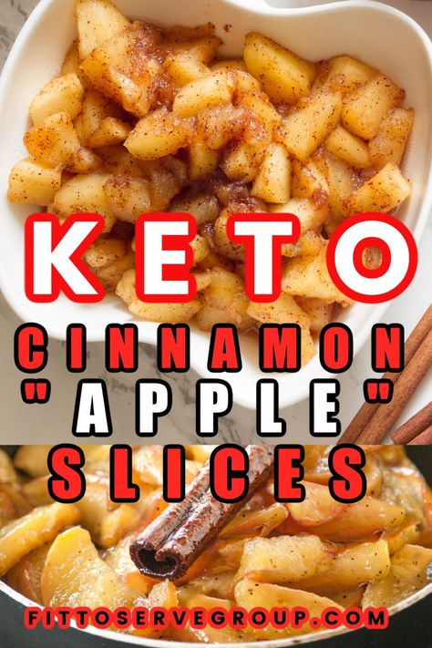 Fried Apple Slices, Sugar Free Apple Recipes, Cracker Barrel Apples, Fried Cinnamon Apples, Keto Apple Recipes, Cinnamon Apple Slices, Apple Fried, Low Carb Easy Recipes, Baked Apple Slices