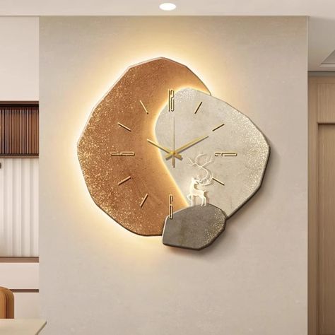 Creative Wall Clock Design, Creative Wall Clock, Wall Clocks Living Room, Scandinavian Wall, Wall Clock Design, Modern Restaurant, Wooden Design, Wooden Wall Clock, Clock Decor