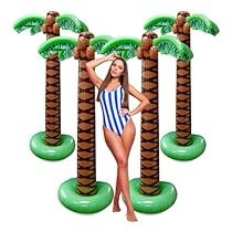 Themed Pool Party, Inflatable Palm Tree, Tree Favors, Fish Pool, Beach Party Decorations, Pool Party Decorations, Luau Theme, Play Pool, Beach Theme Decor