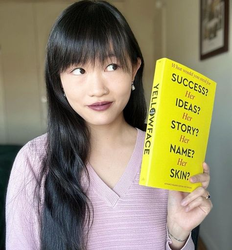 Yellow Face Book Aesthetic, Yellow Face Rf Kuang Book, Yellowface By Rf Kuang Aesthetic, Yellowface By Rf Kuang, Rf Kuang, Summer Journaling, Author Aesthetic, Sally Rooney, Read List