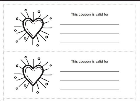 Blank Coupon Template Printable (6) - TEMPLATES EXAMPLE | TEMPLATES EXAMPLE Blank Coupon Template, Free Coupon Template, Coupon Book Template, Grocery Shopping List Template, Shopping List Template, Free Printable Coupons, Valentines Coupons, Coupon Template, Card Templates Free