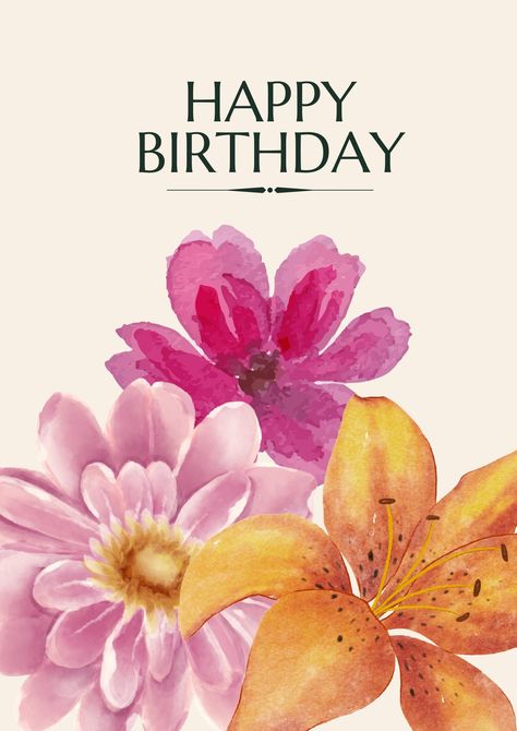 Celebrate special moments with our Beautiful Floral Birthday Card, designed to bring a touch of elegance and warmth to any birthday. Handcrafted with care, this card features a stunning array of vibrant flowers that make it perfect for sending heartfelt wishes to loved ones. Birthday Wishes For Women, Happy Birthday Flowers, Best Birthday Wishes Quotes, Flower Birthday Card, Happy Birthday Floral, Happy Birthday Flowers Wishes, Happy Birthday Art, Flower Birthday Cards, Birthday Card Drawing