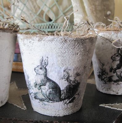 Bunny Pot, Easter Bunny Centerpiece, Peat Pots, Rustic Easter, Easter Inspiration, Easter Projects, Iron Orchid Designs, Bunny Decor, Spring Easter Decor