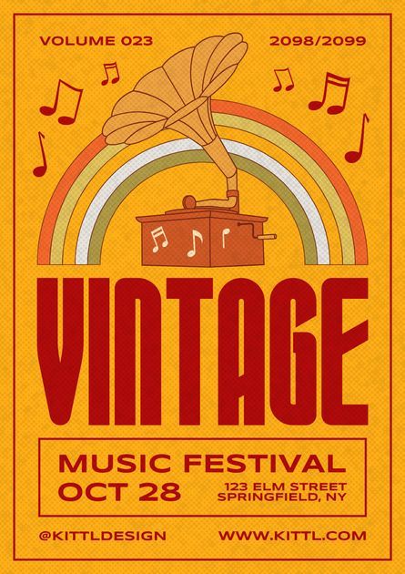 Vintage Music Festival Poster, Vintage Music Festival, 70s Poster, Festival Flyer, Music Festival Poster, Event Poster Design, 70s Music, Festival Poster, Festival Posters