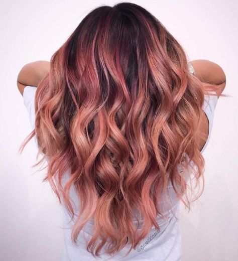 Rose Gold Balayage Hair Balayage Hair Rose, Medium Brown Hair Color, Rose Gold Balayage, Gold Hair Colors, James Reid, Balayage Blonde, Caramel Highlights, Brunette Balayage Hair, Balayage Hair Blonde