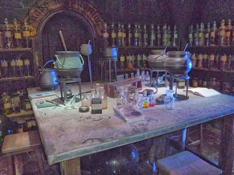 Snape's potion lab Potion Lab, Potions Lab, Potion Room, Warner Brothers Studio Tour, Alchemy Lab, Maker Labs, Book Cover Background, Potter Studio, Harry Potter Studio Tour