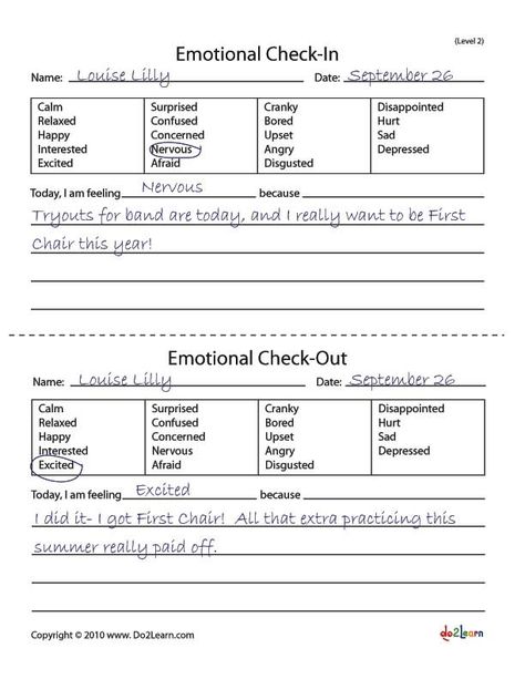 Emotional check-in and check-out sheets Sel Check In Questions, Feelings Check In Worksheet, Check In Check Out Forms Elementary, Check In Check Out Forms, Check In Check Out, Communication Cards, Fetal Alcohol, Middle School Counseling, Zones Of Regulation