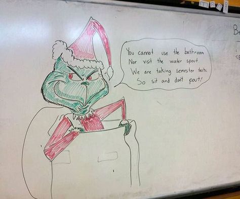 Grinch From How The Grinch Stole Christmas Whiteboard Drawings, The Grinch Stole Christmas, Things To Draw, Grinch Stole Christmas, Creative Things, The Grinch, Grumpy Cat, Cartoon Shows, Whiteboard