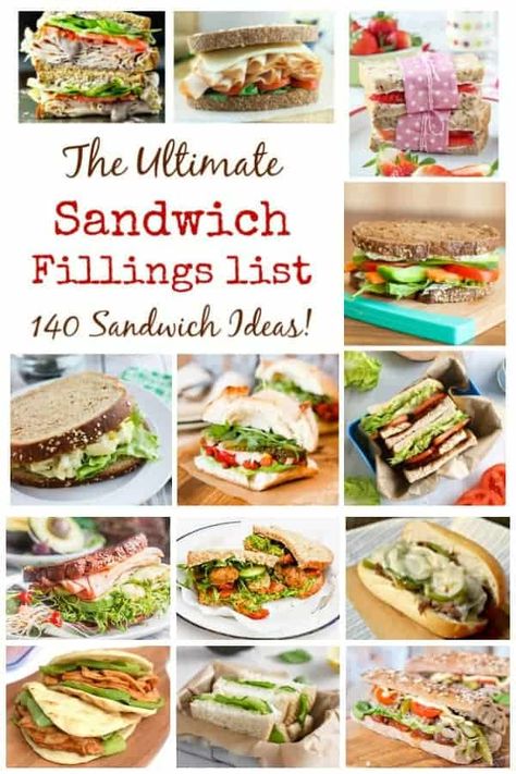 Click here for over 140 sandwich filling ideas for packed lunches - sandwiches will never be boring again! #sandwich #sandwiches #lunchbox #lunchideas #lunchboxideas #lunch #food #recipes #lunchtime #backtoschool Lunch Food Recipes, Lunches Sandwiches, Savoury French Toast, Healthy Foods To Make, Healthy Food Habits, Cold Sandwiches, Gourmet Sandwiches, Packed Lunches, Sandwich Fillings