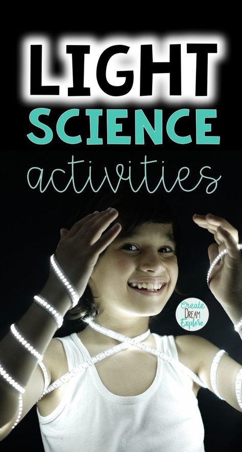 Science Activities For Teaching about the Properties of Light. These light science lessons, experiments and anchor charts are great for most grade, especially 3rd and 4th grade science.  - Create Dream Explore Grade 4 Light And Sound, Light And Sound Activities, Light Energy Activities, Science Prek, Light Science Experiments, Light Experiments, Steam Kids, Light Science, Light Unit