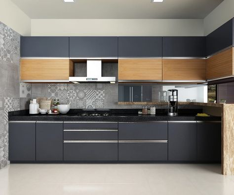 Here you will find photos of interior design ideas. Get inspired! Modular Kitchen Cabinets, Simple Kitchen Design, Kitchen Design Color, Kitchen Modular, Kitchen Cupboard Designs, Kabinet Dapur, Modern Kitchen Cabinet Design, Modular Kitchen Design, Modern Kitchen Interiors