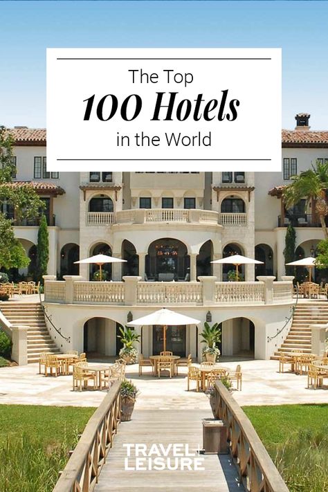 Travel + Leisure has ranked and listed the top 100 hotels around the world. Whether you're looking for a resort by the beach or hotel in the city we have found the best places to stay for your next vacation. #Hotel #WorldsBest #TopHotels #2019 #Vacation #Travel #5Star #World | Travel + Leisure - World's 100 Best Hotels Best Hotel Views, Amazing Hotels Of The World, Famous Hotels In The World, Luxury Hotels Around The World, Top Hotels In The World, Most Beautiful Hotels In The World, Cool Hotels In United States, Small Hotels Design, Most Expensive Hotels In The World