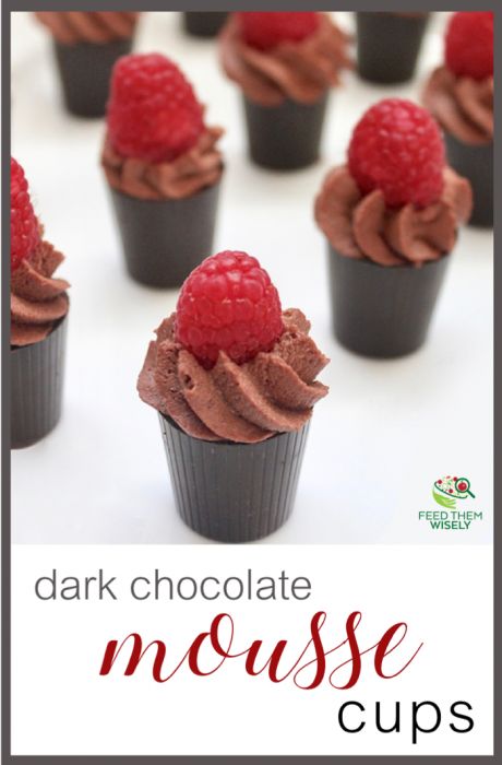 Mini Dark Chocolate Mousse Cups {Gluten-Free} | Feed Them Wisely Spanish Hot Chocolate, Chocolate Mousse Cups, Mousse Cups, Healthy Dark Chocolate, Mini Dark, Dark Chocolate Mousse, Diy Easy Recipes, Recipes Family, Individual Desserts