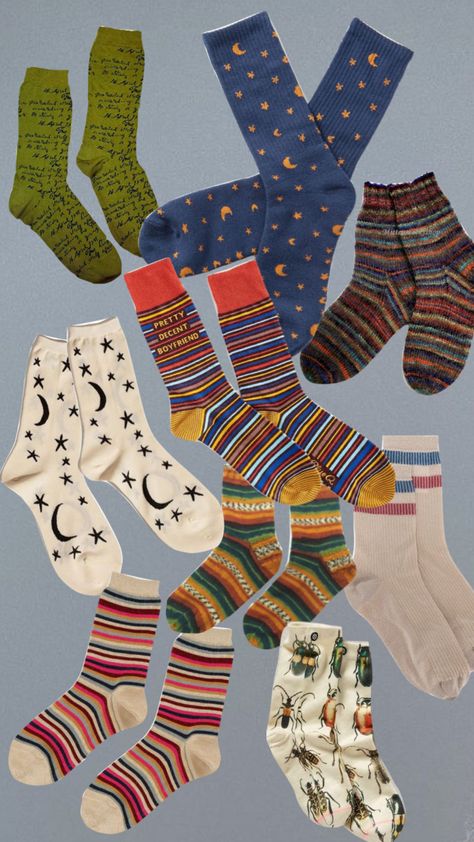 six Goofy Socks Aesthetic, Funky Socks Aesthetic, Funny Socks Aesthetic, Colored Socks Outfit, Funky Socks Outfit, Hippie Socks, Socks Aesthetic, Silly Socks, Silly Clothes