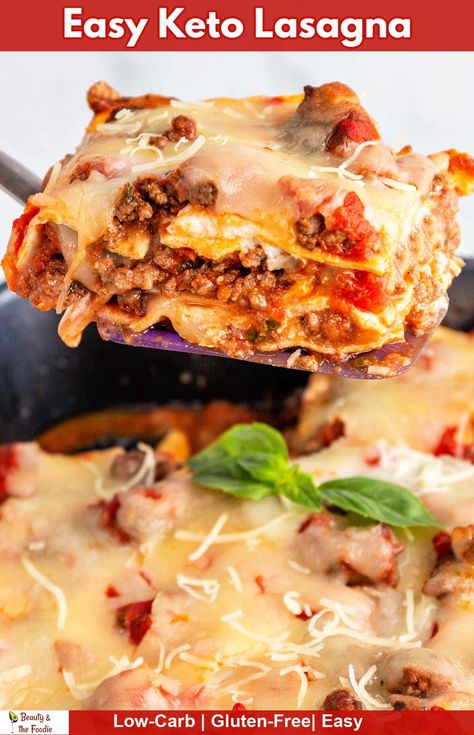 Keto Lasagna Easy Lasagna Easy, Low Carb Gluten Free Recipes, Recipes List, Meat Lasagna, Keto Lasagna, Easy Dinner Recipes Crockpot, Low Carb Casseroles, Best Keto Diet, Keto Cooking