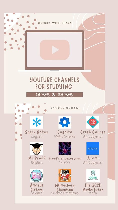 Igcse Study Apps, Youtube Channel For Students, Igcse Ict Notes, Igcse Notes Websites, Best Gcse Revision Apps, Revision Apps Gcse, Gcse Revision Websites, Study Channels On Youtube, Youtube Channels For Studying