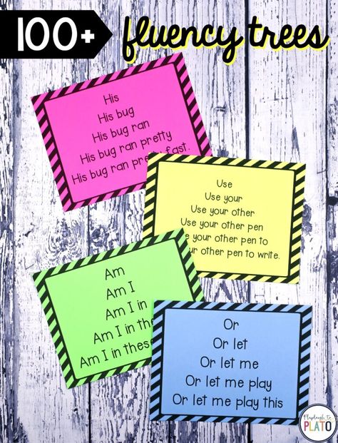 1st Grade Fluency, Fluency Centers, Reading Fluency Activities, Playdough To Plato, Fry Sight Words, Fluency Activities, Kindergarten Language Arts, Fluency Practice, Practice Reading