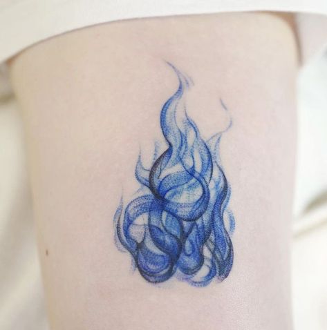 Flame Tattoo Realistic, Minimalistic Fire Tattoo, Purple Flame Tattoo, Flame Flower Tattoo, Pink Flame Tattoo, Fire Shoulder Tattoo, Watercolor Flame Tattoo, Fire Inspired Tattoo, Realistic Flame Tattoo