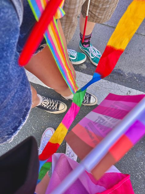 pride. gay. lesbian. pride flag. rainbow. flags. parade. wlw. aesthetic. Wlw Aesthetic, Rainbow Flags, Festival Aesthetic, Lesbian Pride Flag, Lgbtq Flags, Lesbian Flag, Pride Parade, Rainbow Flag, The Plaza