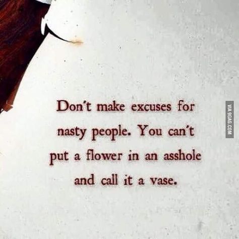 Don't make excuses for nasty people. The Words, Great Quotes, True Quotes, Inspire Me, Mantra, Inspirational Words, Favorite Quotes, Wise Words, Quotes To Live By