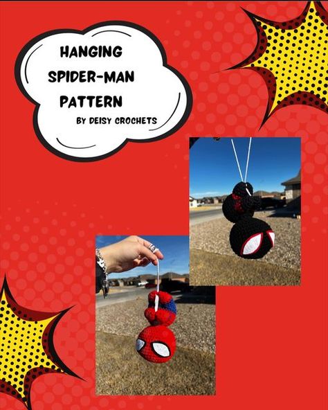 Deisy Brizeyda💚 on Instagram: "🕸️🕷️FREE SPIDER-MAN PATTERN 🕷️🕸️  🕸️Yes this is another free pattern!! That said I would appreciate if you credit me when you use it!! And please don’t copy 🥲!!   🕸️This patten is pretty easy with basic crochet stitches!!! And simple color changes!! I could say it’s beginner friendly!! I hope y’all enjoy this pattern!! Happy Crocheting 🧶!!  #crochet #crochetaddict #crochetersofinstagram #crochetpattern #crochetpatternsfree #crochetfree #crochetfreepattern #free #freepattern" Superhero Crochet Patterns Free, Miles Morales Crochet Pattern Free, Spider Man Amigurumi Free Pattern, Crochet Spiderman Amigurumi Free Pattern, Crochet Spiderman Free Pattern, Spiderman Crochet Pattern Free, Spider Man Crochet Pattern, Spiderman Crochet Pattern, Spider Man Crochet