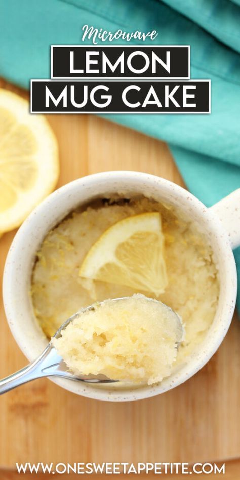 This easy and delicious lemon mug cake recipe comes together in minutes and takes just a few simple ingredients that you’re likely to have in your kitchen already. Enjoy a light and fluffy mug cake with a subtle, tangy lemon flavor in no time! Mug Dessert Recipes, Microwave Mug Recipes, Instant Dessert, Microwave Dessert, Lemon Mug Cake, Easy Mug Cake, Vanilla Mug Cakes, Mug Cake Recipe, Microwave Cake