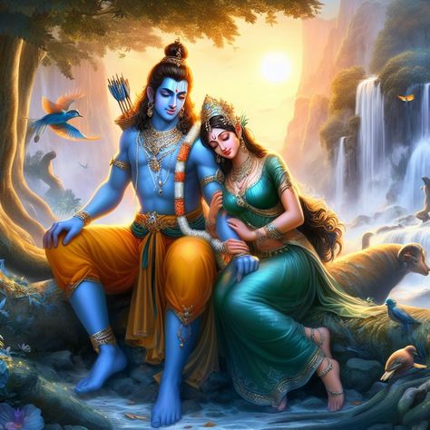 Sita And Ram, Ram Sita Image, Krishna Shiva, Ram Sita Photo, Ram Sita, Ganesha Drawing, Krishna Avatar, Ram Image, Ram Ji