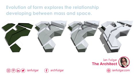 Evolution of form explores the relationship developing between mass and space. #formfinding #futurism #superarchitects #amazingarchitecture #digitaldesign #design #parametric #parametricarchitecture #parametricdesign #architecture #architect #architectureporn #architecturedesign #architectural #archdaily #designboom #instagood #modern #design_vision #architecturalproject #fulgar Evolution Of Forms Architecture Design, Form Evolution Architecture, Models Architecture, Form Architecture, Concept Models Architecture, Parametric Architecture, Parametric Design, 2nd Year, Arch Daily