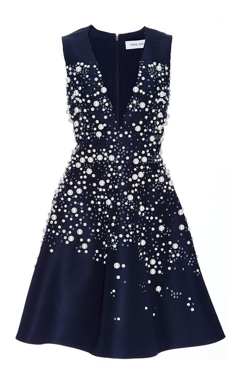 Blue Graduation Dresses, Navy Silk Dresses, Embellished Party Dress, Bouchra Jarrar, Navy Cocktail Dress, Blue Ruffle Dress, Short Graduation Dresses, Navy Blue Cocktail Dress, Embellished Cocktail Dress