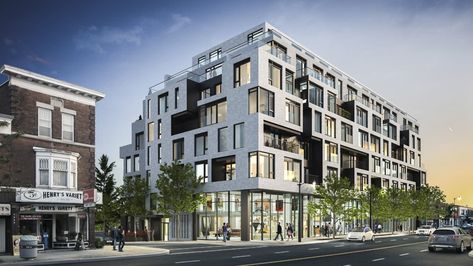 Mid-Rise: Density at a Human Scale | Planetizen: The Urban Planning, Design, and Development Network Toronto Condo, Multifamily Housing, Modern Condo, Condo Design, Mix Use Building, Apartment Architecture, Neo Classic, Brick Facade, Building Facade