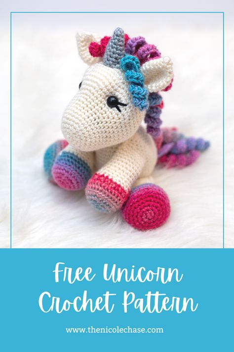 Crochet Unicorn Pattern Free, Unicorn Crochet Pattern, Diy Crochet Amigurumi, Crochet Unicorn Pattern, Unicorn Crochet, Keychain Pattern, Baby Bears, Crochet Plushies, Crochet Idea