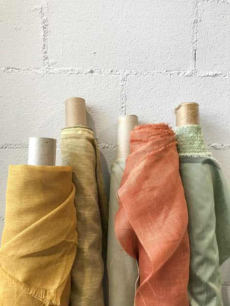 Sewing Aesthetic, Design Studio Workspace, Fashion Designer Studio, Fabric Photography, Linen Fashion, Illustration Fashion Design, Clothing Photography, Summer Home, Color Inspo