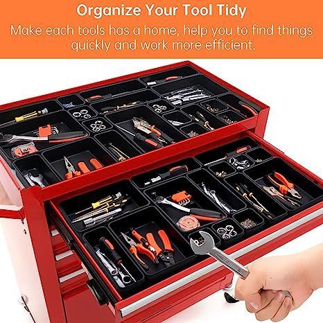 garagetools tools garage homeimprovement mechanicaltools garageorganizer Garage Hardware, Tool Chest Organization, Tool Box Organizer, Hardware Organizer, Tool Box Diy, Chest Drawer, Tool Drawers, Drawer Organization, Tool Cart