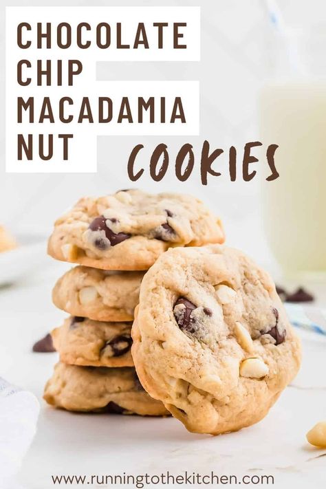 Discover the joy of baking with this classic Chocolate Chip Macadamia Nut Cookie recipe! Perfect for cookie lovers, this recipe combines the rich, buttery flavor of macadamia nuts with the decadence of dark chocolate chips, creating a chewy, indulgent treat. Ideal for milk dunking, these cookies boast crispy edges and soft centers. Easy to make and great for freezing, they're a delightful addition to any baking repertoire. Chocolate Chip Macadamia Nut Cookies, Macadamia Nut Recipes, Macadamia Nut Cookies Recipe, Macadamia Cookies, Macadamia Nut Cookies, Nut Cookies, A Glass Of Milk, Chocolate Macadamia, Nut Recipes