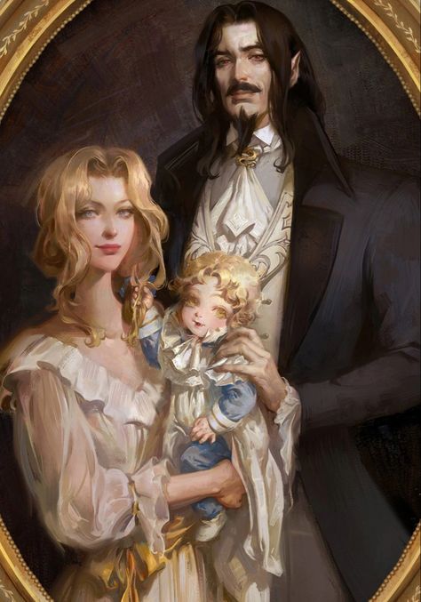 Castlevania Dracula, Castlevania Netflix, Family Portrait Drawing, Alucard Castlevania, Castlevania Wallpaper, Royal Family Portrait, Castlevania Anime, Family Portrait Painting, Family Portrait Poses