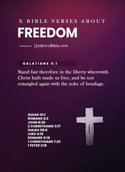 Discover the power of freedom in the Bible with these inspiring verses. Find strength and peace in these words of hope, reminding us of the joys that come with being free. Let these scriptures help you find joy in your journey of faith. #Freedom #verses Freedom Bible Verses, Repentance Quotes, Scriptures Quotes, Verses From The Bible, Inspiring Verses, Biblical Quotes Inspirational, Gods Plan Quotes, Warfare Prayers, Bible Verse Memorization