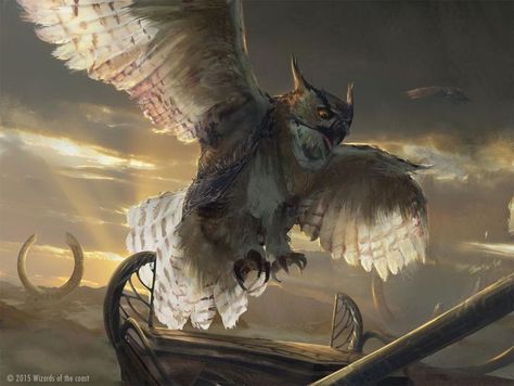 Giant owl. Giant Owl, Rpg Creatures, Mouse Guard, Old Magic, Magic The Gathering Art, Mtg Art, Dnd Monsters, The Guardians, Animal Companions