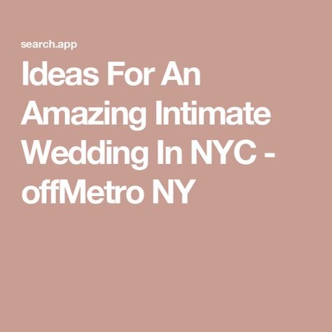 Ideas For An Amazing Intimate Wedding In NYC - offMetro NY Wedding Ring Exchange, York Pennsylvania, Ring Exchange, Subway Train, Black Wedding Band, Champagne Toast, Picnic In The Park, Park Weddings, Intimate Weddings