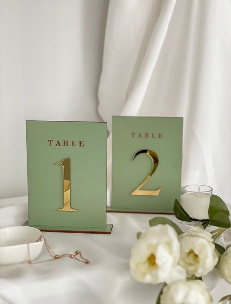 Wedding Table Decor Rustic, Wooden Table Numbers Wedding, Table Decor Rustic, Gold Table Numbers, Elegant Wedding Stationery, Acrylic Table Number, Wedding Table Number, Wedding Table Decor, Table Sign