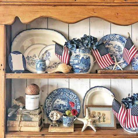 Celebrate the Fourth of July with These Inspiring Spaces - Cottage Journal Cottage Journal, Core Decor, Cottage Core Decor, Themed Rooms, Fourth Of July Decor, 4th Of July Celebration, Americana Decor, The Fourth Of July, 4th Of July Decorations