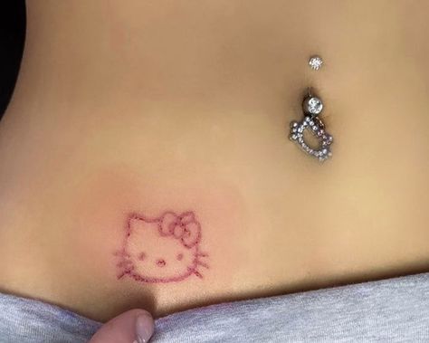 Tatuaje Hello Kitty, Hello Kitty Tattoo, Kitty Tattoos, Stick Tattoo, Stick Poke Tattoo, Kitty Tattoo, Small Tats, Hello Kitty Tattoos, Sharpie Tattoos