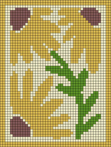 Alpha pattern #162100 variation #326789 | BraceletBook Crochet Graph Patterns Flowers, Alpha Patterns Crochet Flower, Alpha Pattern Grid, Pixel Flower Art, Sunflower Alpha Pattern, Tapestry Crochet Charts, Flower Alpha Pattern, Pixel Flower Pattern, Crochet Alpha Pattern